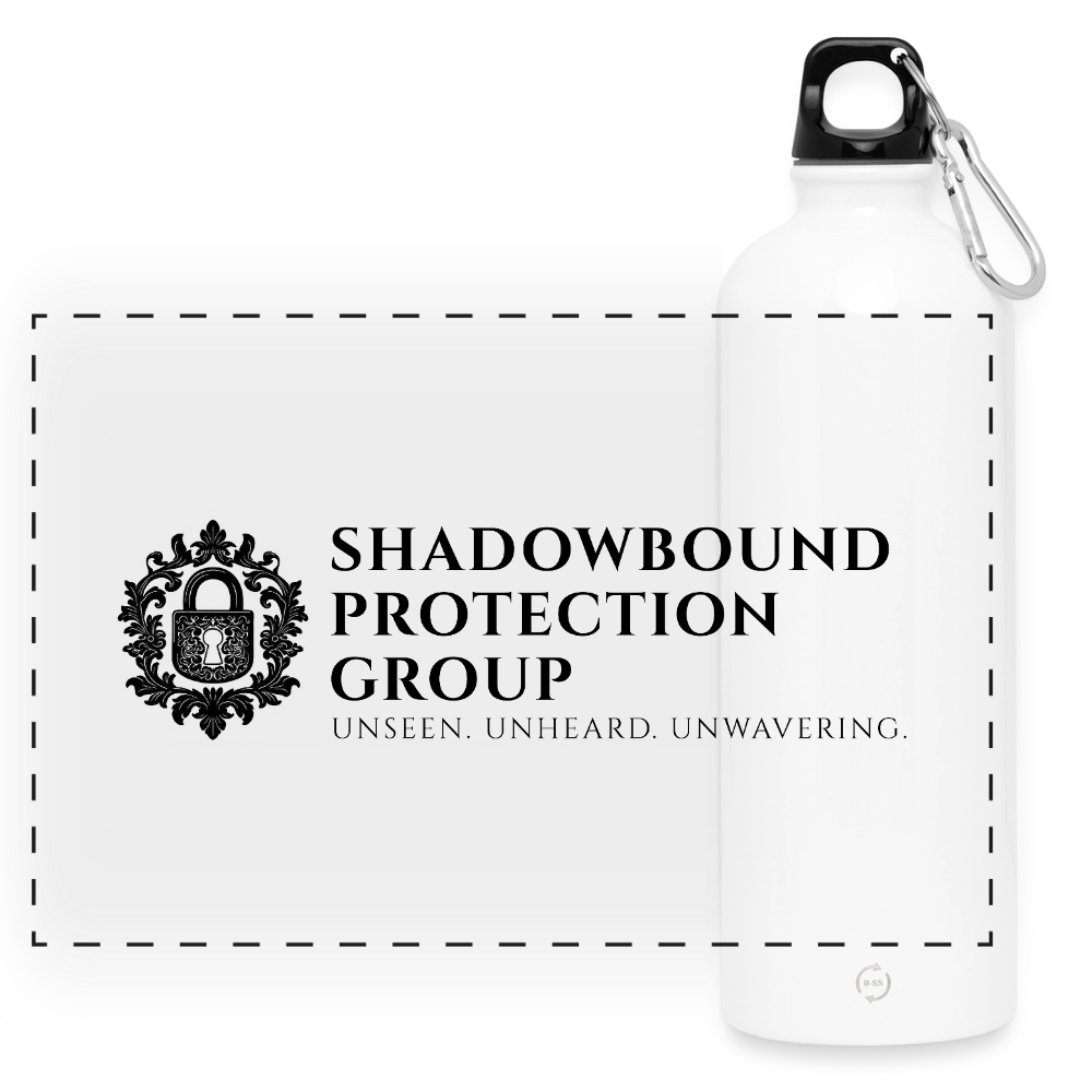 Shadowbound Protection Group · Trinkflasche mit Karabiner (weiß) - Weiß