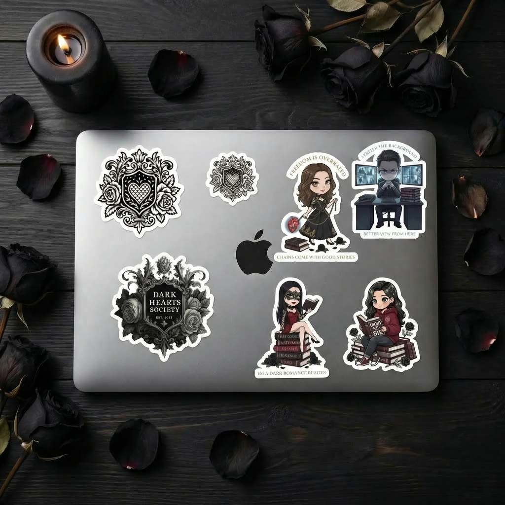 Dark Hearts Society Stickerbogen No. 1 · A Tribute to the Darlings [limitiert] - Dark Romance Merch & Bookish Geschenke - Dark Hearts Society
